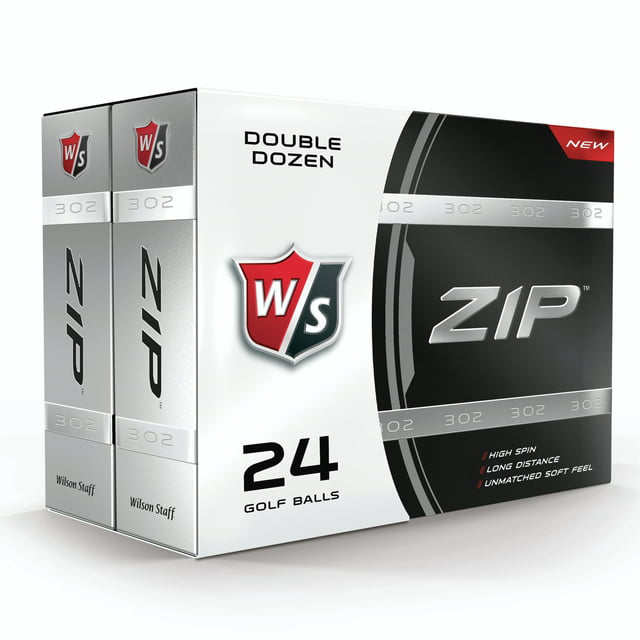 Wilson Staff Zip Double Dozen Golf Balls, White, 24-Pack