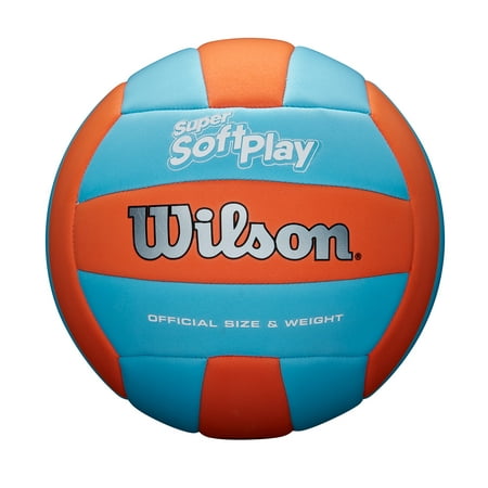 Wilson Super Soft Play Volleyball Official Size - Orange/Blue