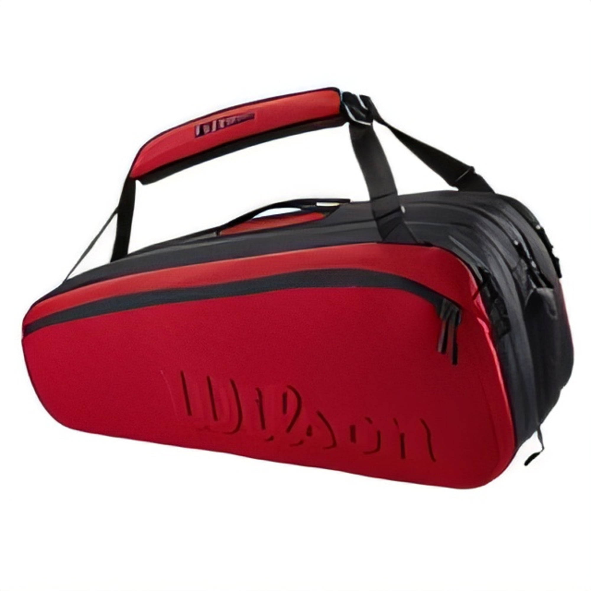 Sac Wilson Super Tour Clash V3 15 Raquettes, Thermo-Bag 2025, Polyester, Compartiment Chaussures, Noir/rouge