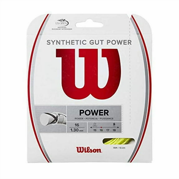 Wilson Synthetic Gut Power Tennis String Set (Yellow, 16g)