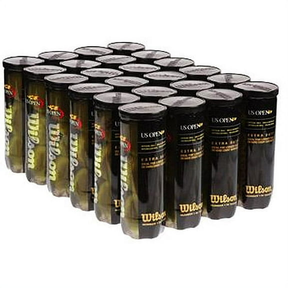 Wilson Tennis Balls, 6.25" x 6.25" x 8.75", 24 Count