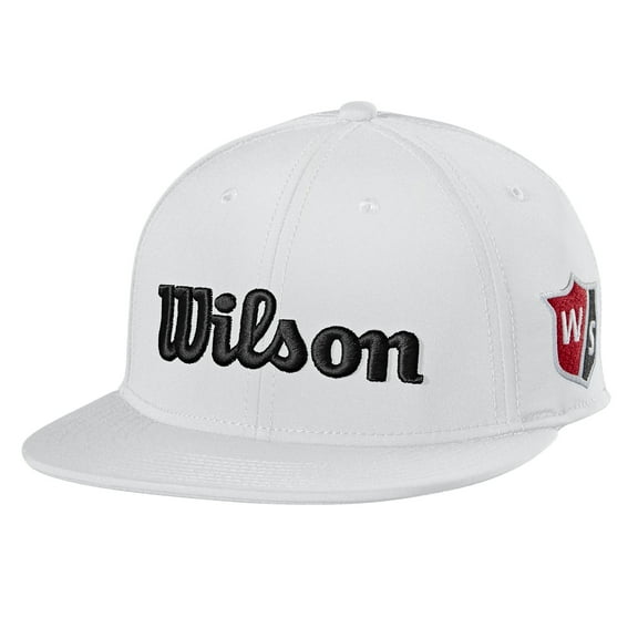 Wilson Tour Flat Brim Golf Hat, White