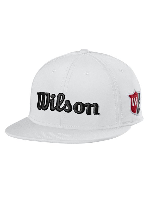 Tour Flat Brim Golf Hat, White