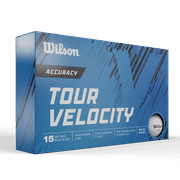 Wilson Tour Velocity Golf Balls, Rubber White, 15 Count