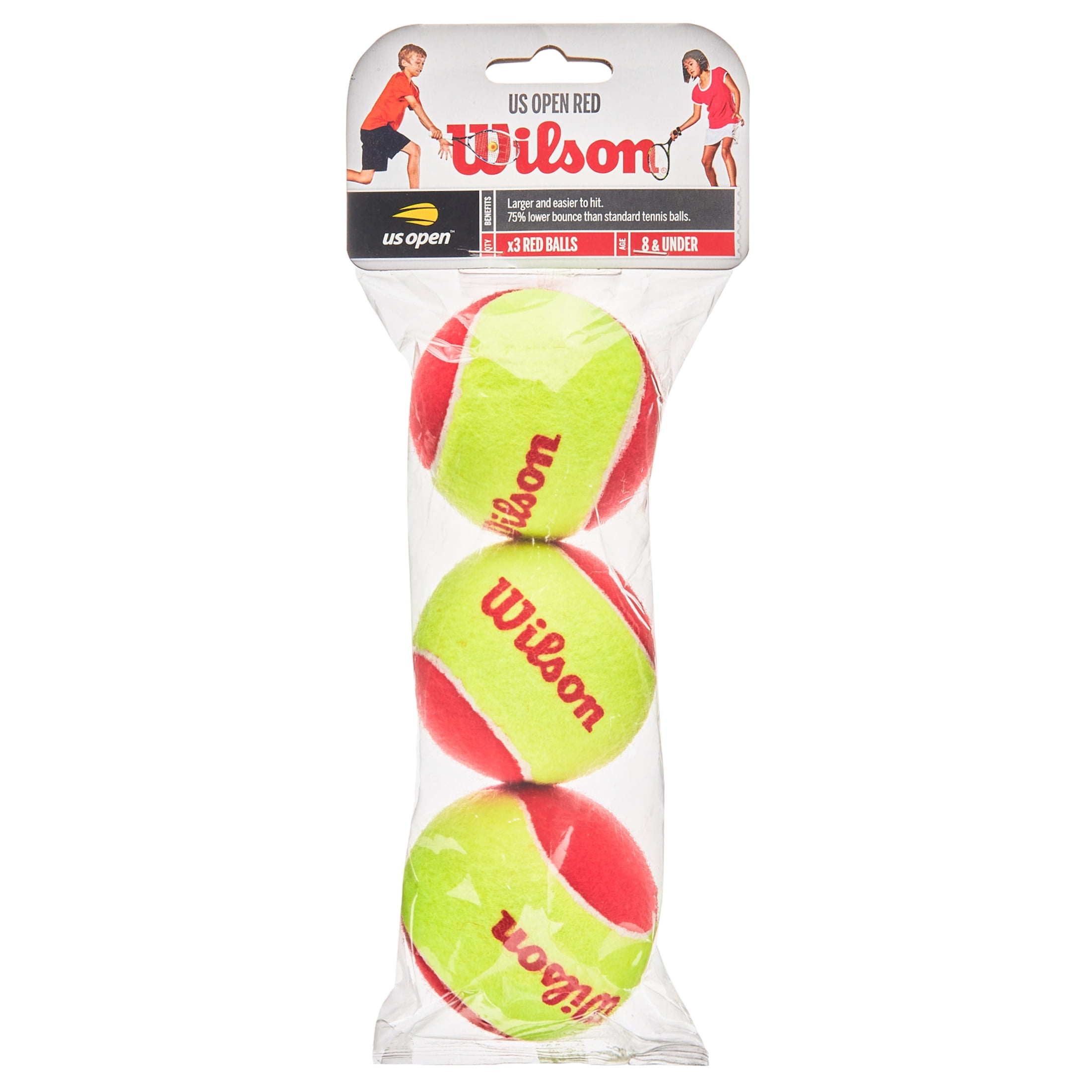 Wilson US Open Tennis Balls, Red - 3 pack