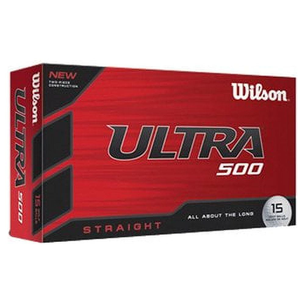 Wilson(ウイルソン) Ultra 500 STRAIGHT 15P 並行輸入品 Ultra Wilson Ultra 500 Straight Golf Balls, 15 Pack, High-Energy Core