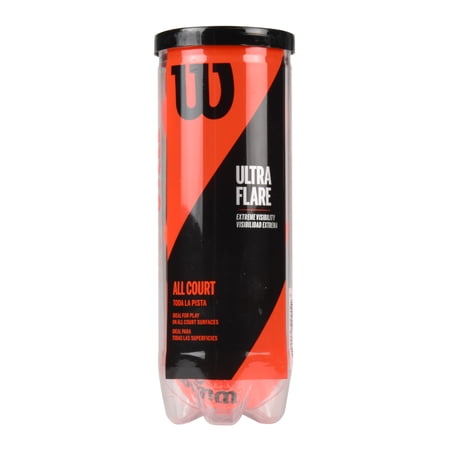 Wilson Ultra Flare Tennis Balls, Red, 3-Ball Can