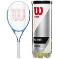 Wilson Ultra Power XL 112 Adult Tennis Racket, Blue & 3pk Wilson ...