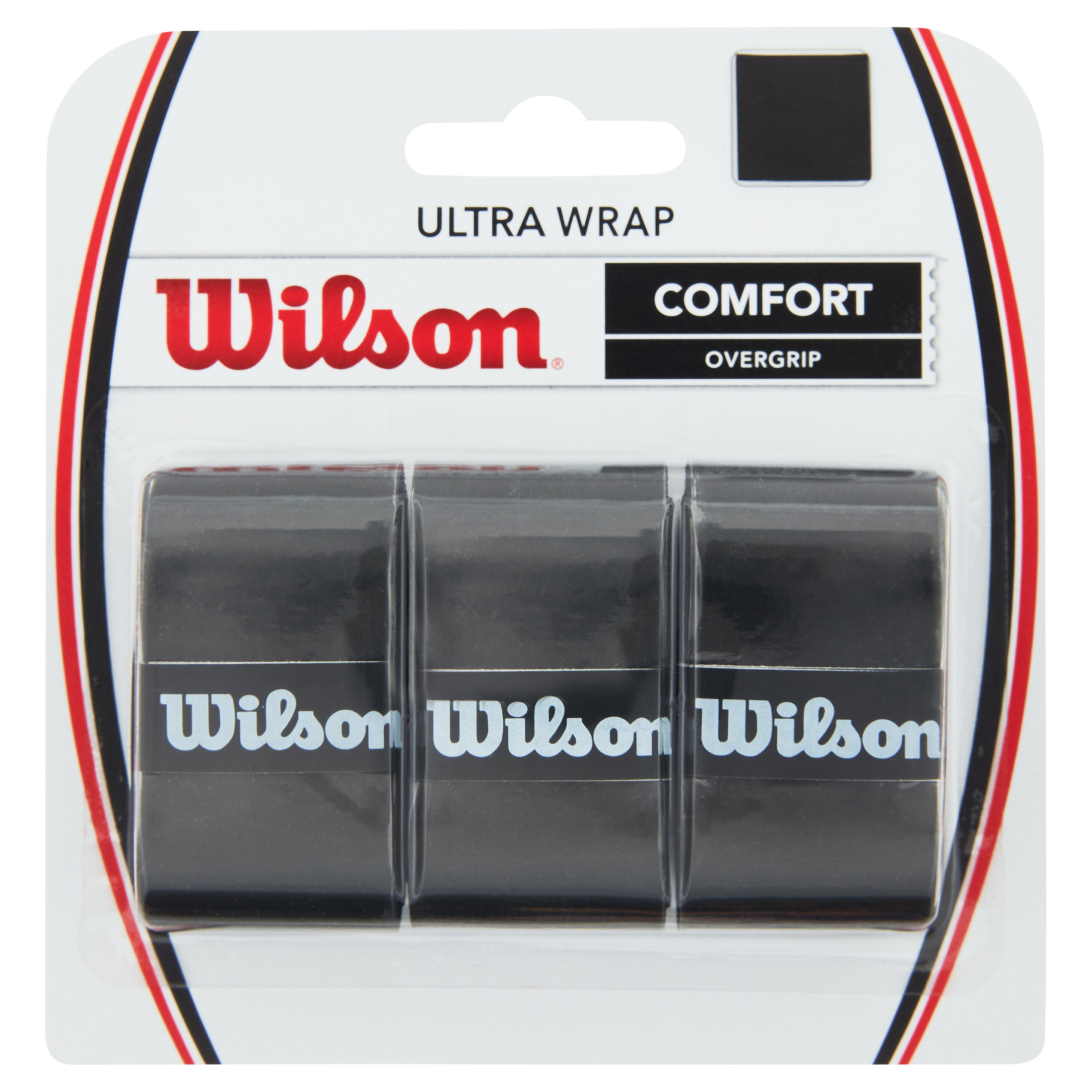 Wilson Ultra Wrap Tennis Racket Overgrip Wrap, Black - 3 Pack - image 1 of 4