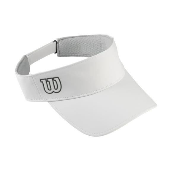 Wilson Ultralight Adult Tennis Visor Cap with Adjustable Hook & Loop Back, Polyester White