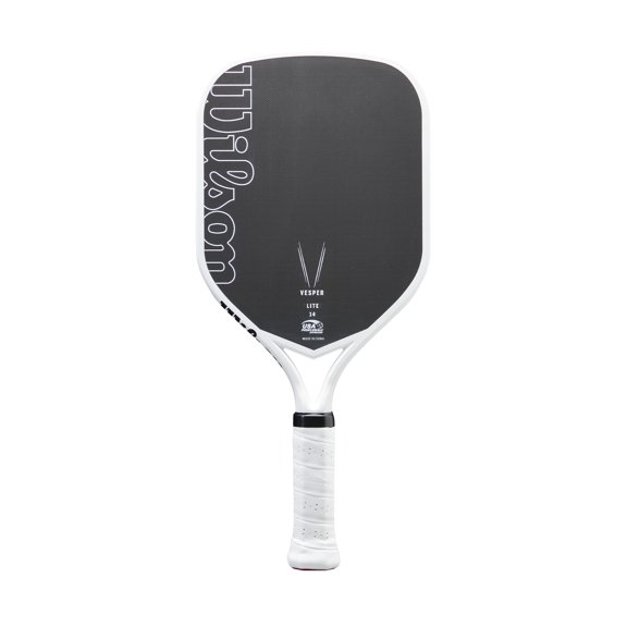 Wilson Vesper Lite 14 V1 Pickleball Paddle, Black/White, Grip 4 1/8"