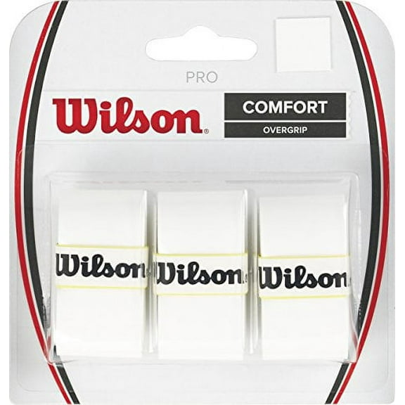 Wilson - WRZ4014WH - COMFORT Tennis Pro Racquet Pack of 3 Overgrip - White