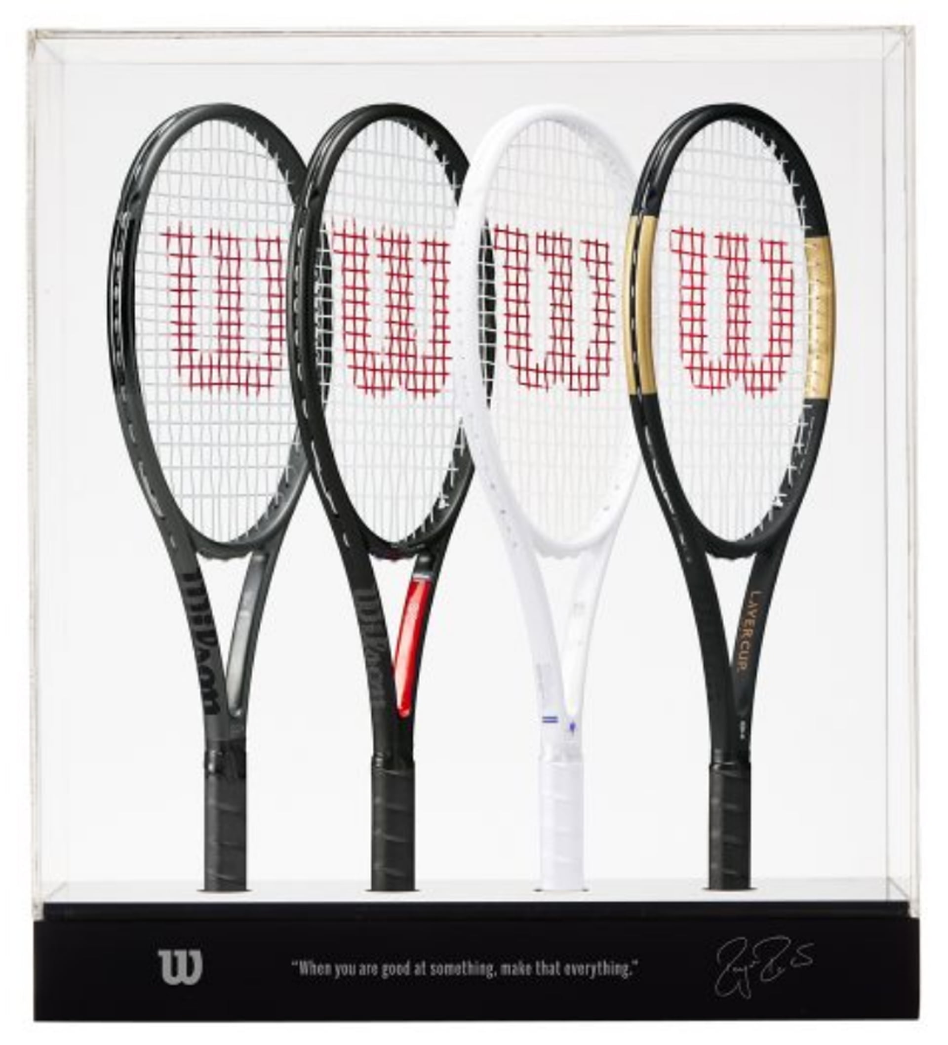 記念グッズ Roger Federer 2018 Racket Collection Wilson Roger Federer Limited Edition 2018 Mini Racket Collection