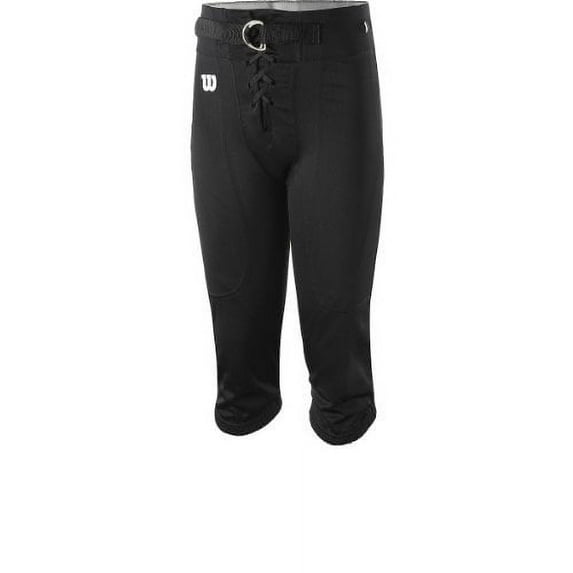 Wilson WTF5717 Youth Football Pants with snaps, Black (Large)