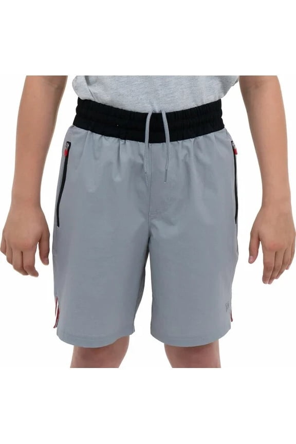 Wilson Youth Boys Gray Tech Shorts Drawstring Zip Pockets Gray Size Different