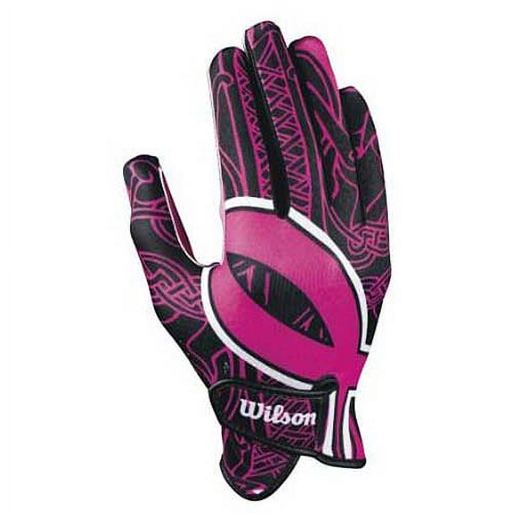 Wilson Youth Receiver Gloves with BCRF Ribbon - image 1 of 2