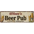 thumbnail image 1 of Wilson's Beer Pub Man Cave Bar Decor Gift 8x24 Sign 108240053367, 1 of 1