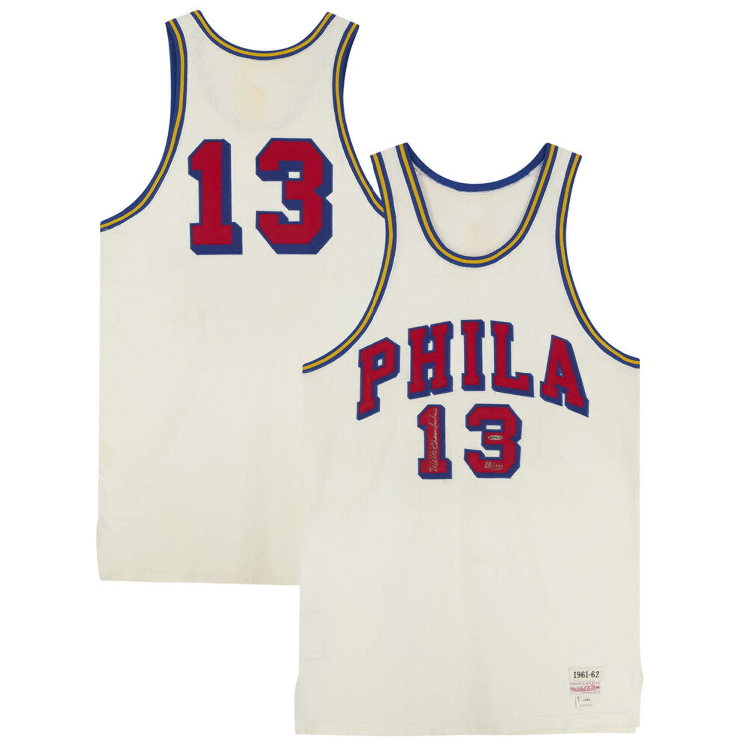 Wilt Chamberlain Signed Authentic Philadelphia Warriors Jersey UDA ...