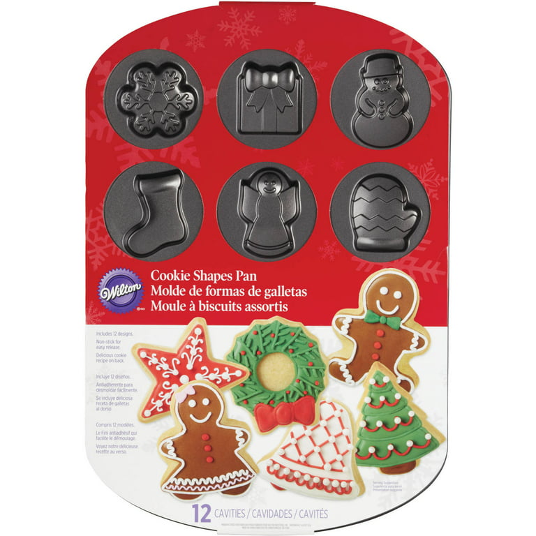 Wilton Christmas Shapes 12 Cavity Cookie Pan, Holiday Cooking and