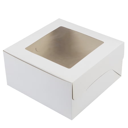Wilton 12 x 12 x 6-Inch White Cardboard Square Cake Box with Window