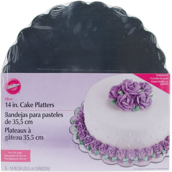 Wilton 14" Silver Cake Platters, Round 6 ct. 2104-1167