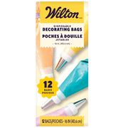 Wilton 16-inch Disposable Decorating Piping Bags, 12-Count, Plastic
