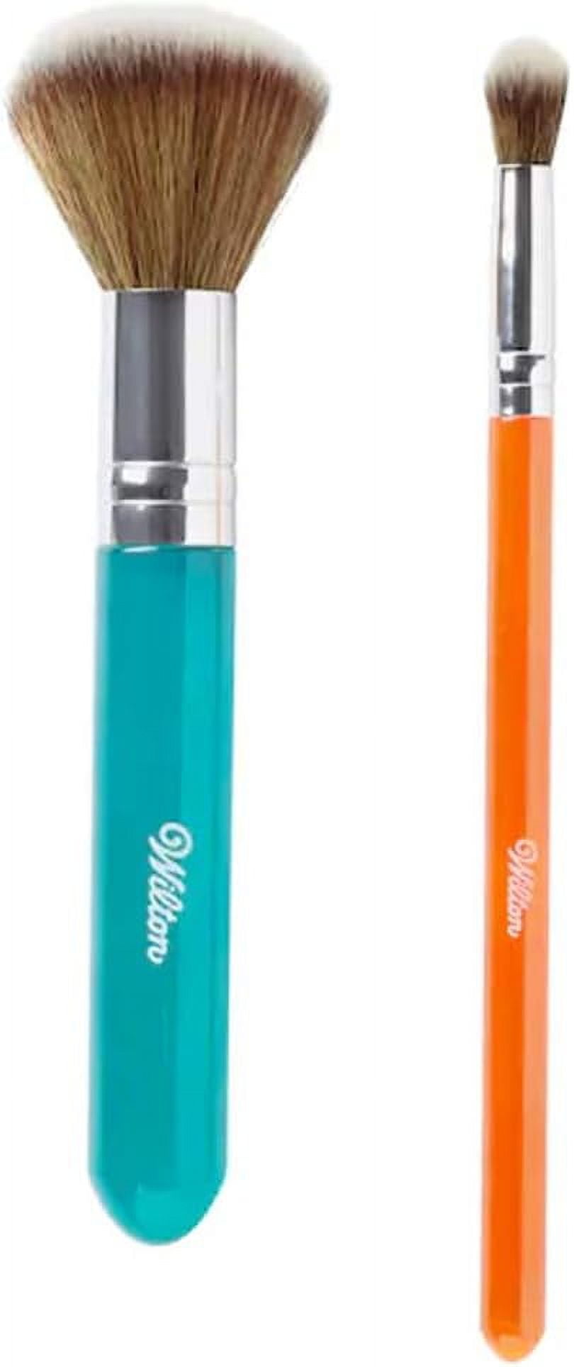 Wilton 2 pc Dusting Brush Set Orange Aqua