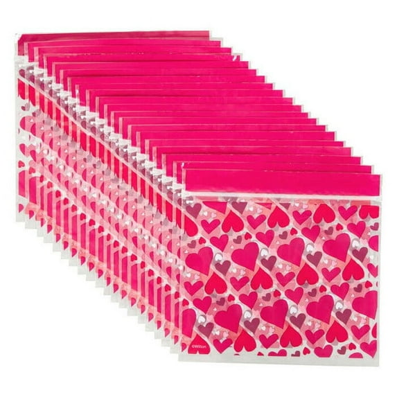 PARTY BAGS RESEALABLE HEART TOSS 20 PC