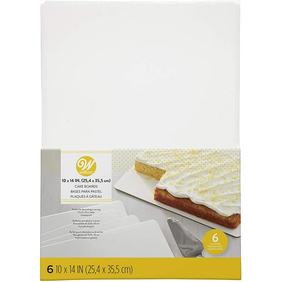 Wilton 2104-554 Cake Board 10X14 6Ct