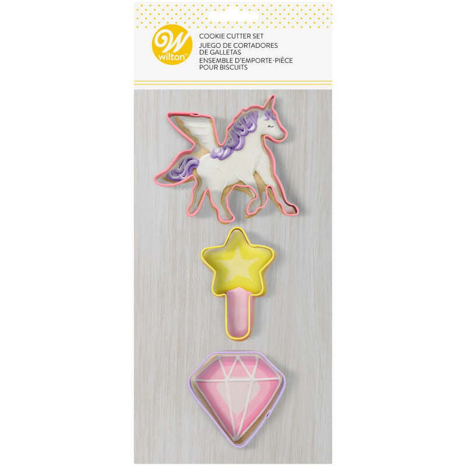 Unicorn, Magic Wand, Diamond Metal Cookie Cutter Set