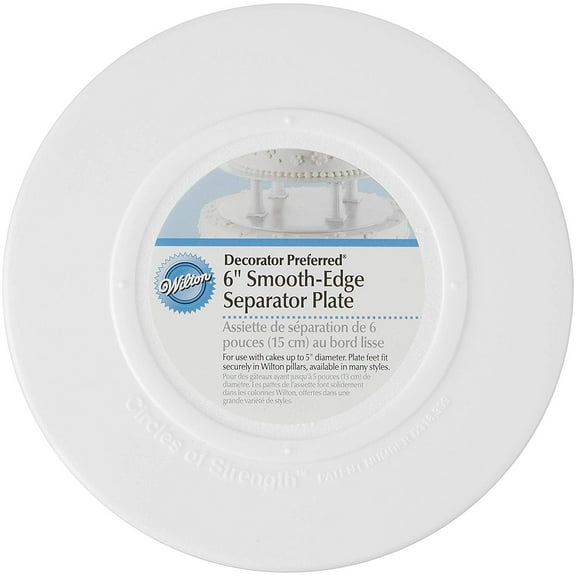 Wilton Decorator Preferred Smooth Edge Plate 6 Inch White Fresh Clean Shape