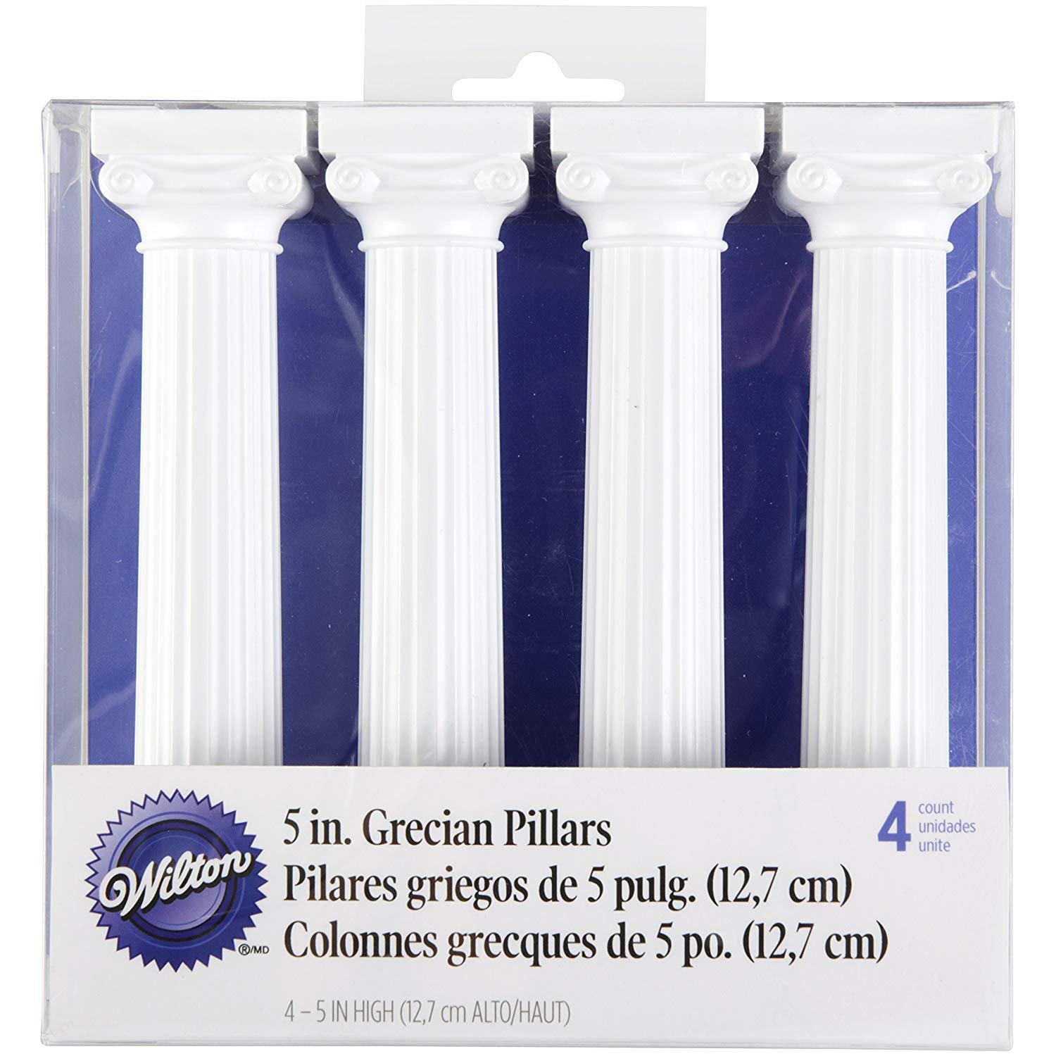 Wilton 303-3703 4-Pack Grecian Pillars for Cakes, 5-Inch - image 1 of 5