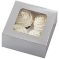 thumbnail image 1 of Wilton 4 Cavity Silver Cupcake Boxes, 3 Count, 1 of 2