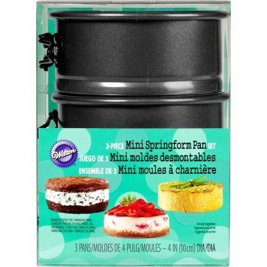 4-Inch Non-Stick Aluminum Mini Springform Pans, 3-Piece Set