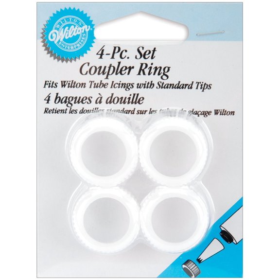Wilton 4 Piece Decorating Tip Coupler Ring Set
