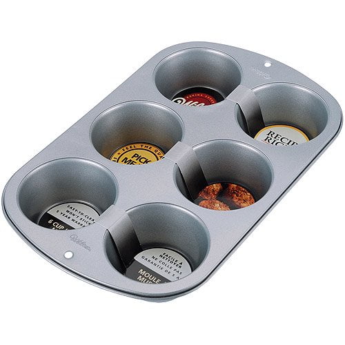 Tiawudi 3 Pack Nonstick Muffin Pan, Carbon Steel Cupcake Pan, Easy to Clean  and Perfect for Making Muffins or Cupcakes, 6 Cup Jumbo