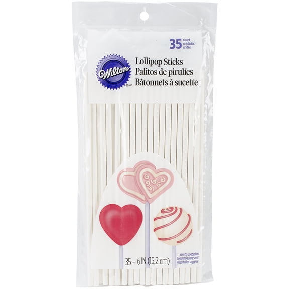 Wilton 6" Lollipop Sticks, 35 ct. 1912-1007