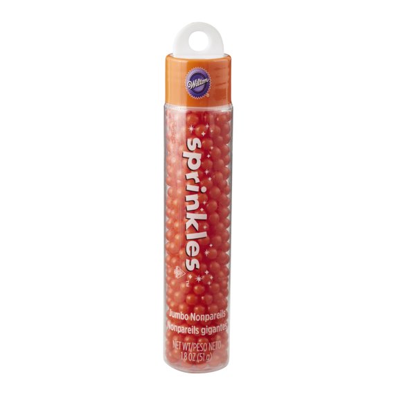 wilton 710-9977 hanging skinny orange jumbo nonpareils