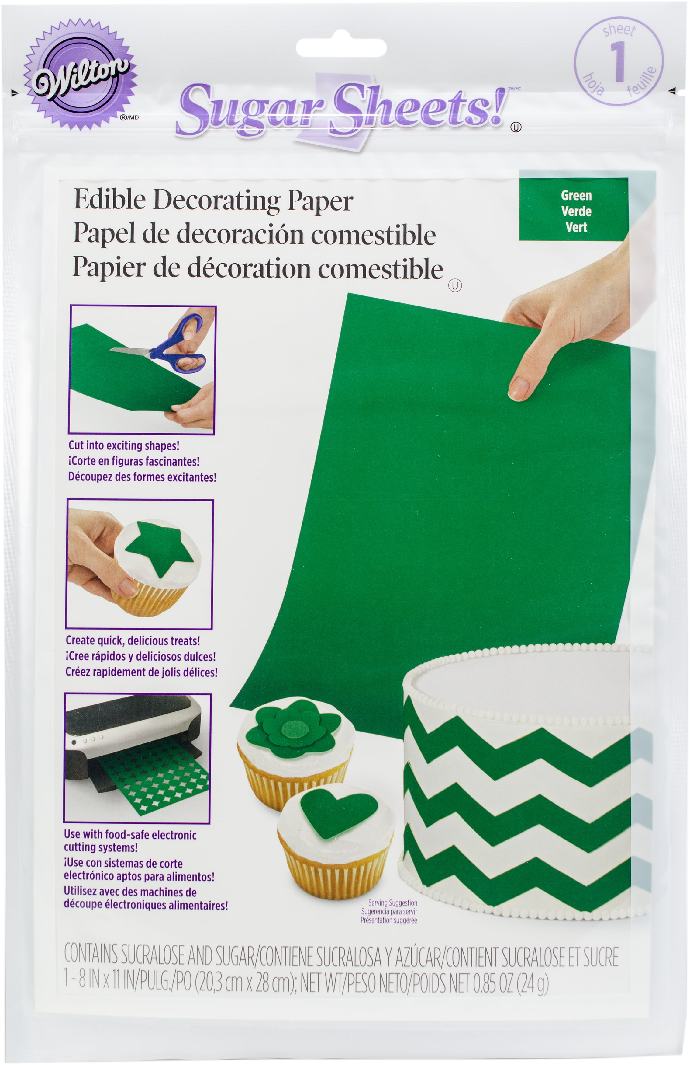 Wilton White Sugar Sheets Edible Decorating Paper - 0.85 oz. - Cake  Decorating & Baking Supplies