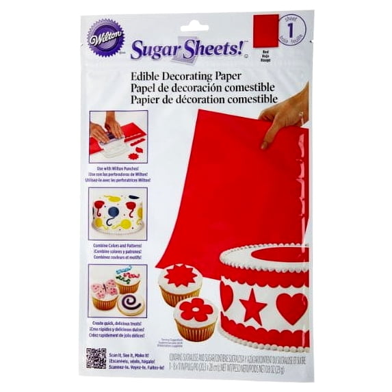 Wilton 8"x11" Sugar Sheet, Red