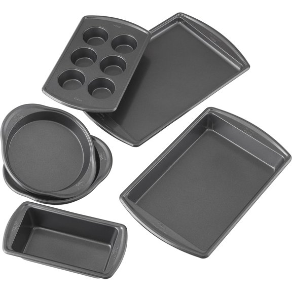 Wilton Advance Select Non-Stick Bakeware Set 6-Piece Baking Pan Set Cake, Muffin, & Bread Pans