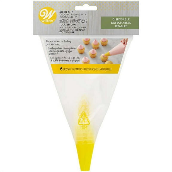 Wilton All-In-One Disposable Decorating Bag With Round Tip-#2A