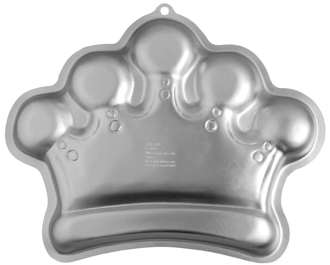 Silver Aluminum Crown Shaped Cake Pan