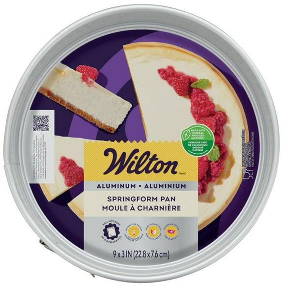 Wilton 9" Non-Stick Aluminum Springform Pan Round for Cheesecakes & Deep-Dish Pizza