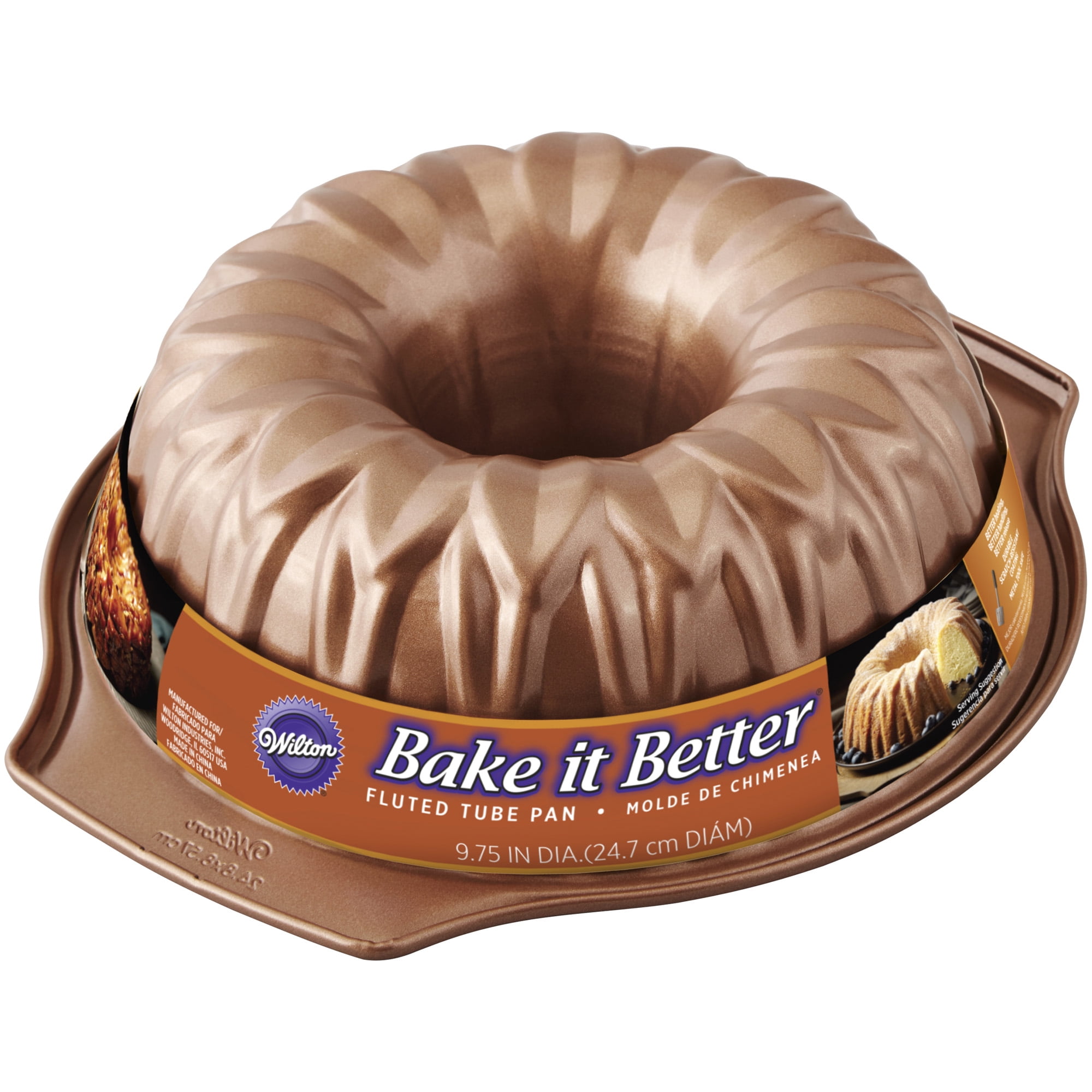 Wilton Bake It Better 9.75" Copper Fluted Tube Pan