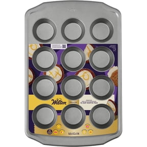 Wilton Premium Non-Stick Muffin Pan 12-Cup Cupcake Tin Regular Size 16" x 11" Baking Pan, Packaging May Vary