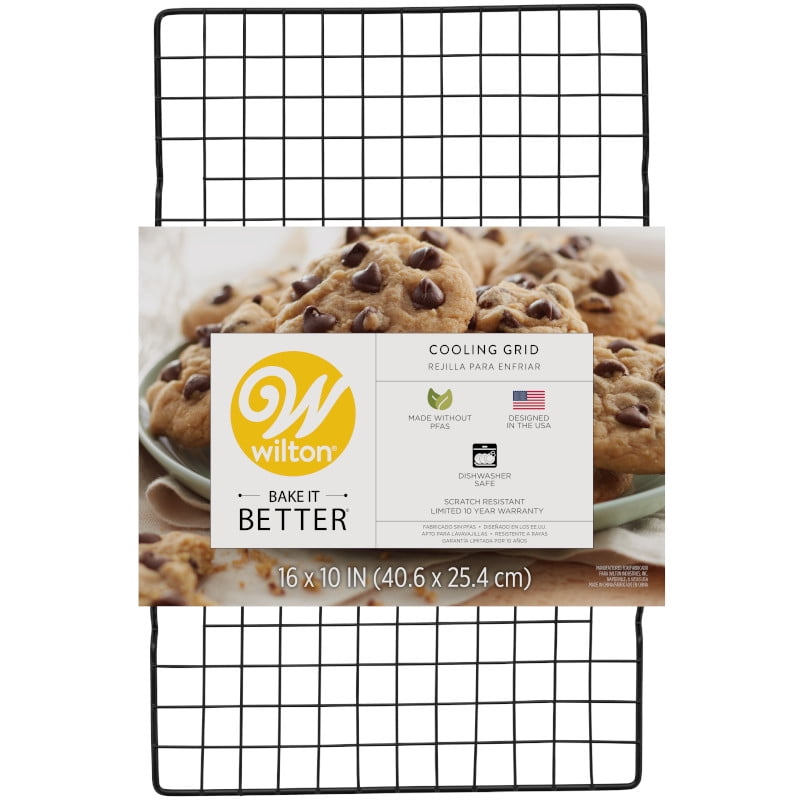 Wilton Bake It Better Rectangular Cooling Grid Rack Checkered Grid 16" Length x 10" Width - Walmart.com