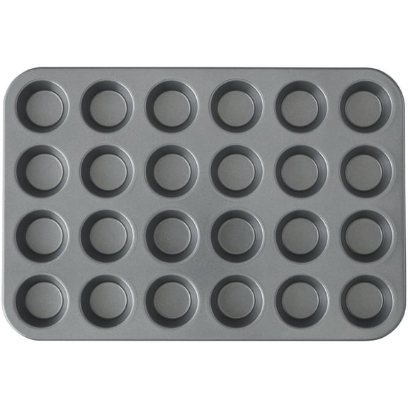 Wilton Everyday Non-Stick 24-Cup Mini Muffin Pan Cupcake Tin 14.65" x 9.9" x 0.8", Packaging May Vary