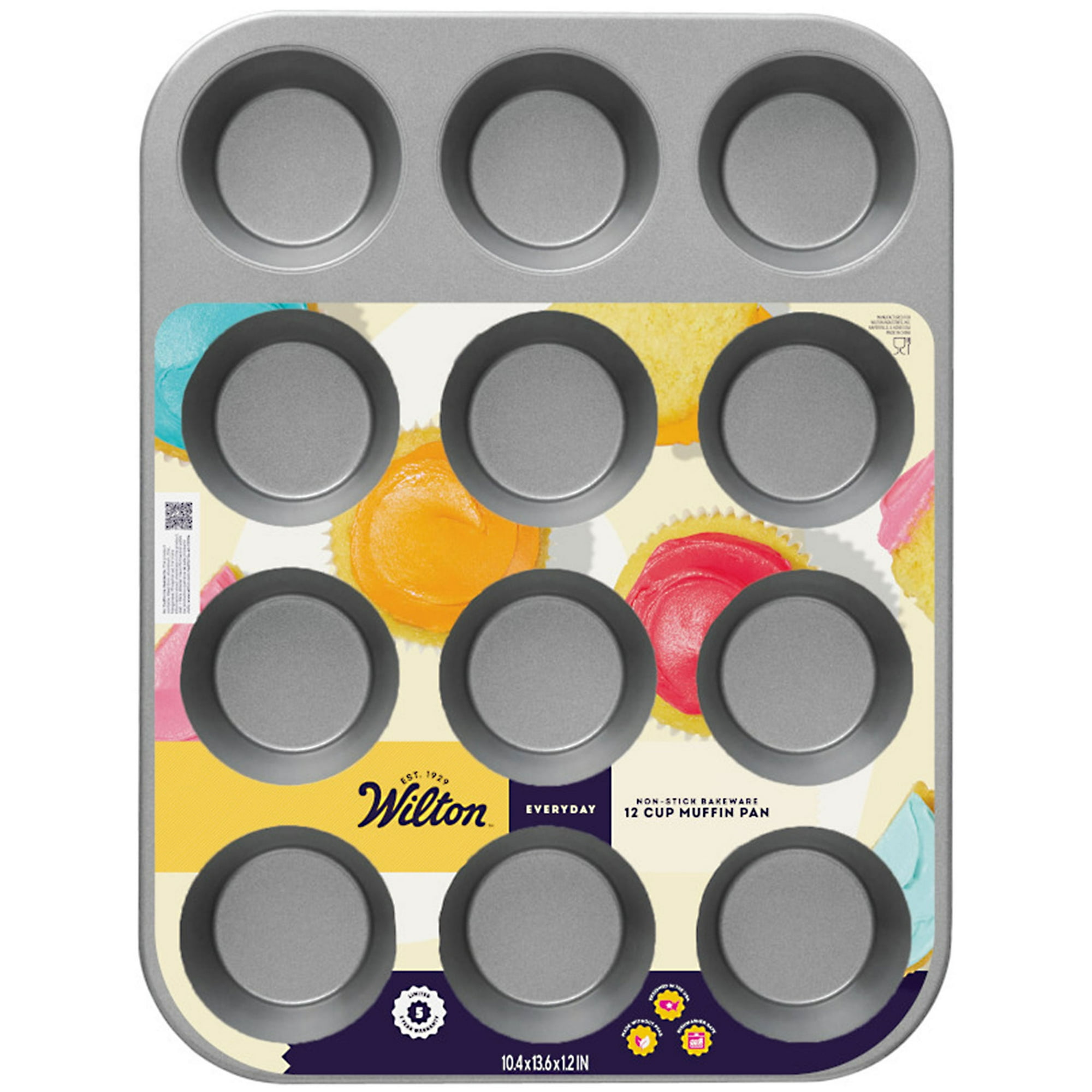 Wilton Bake It Simply Non-Stick Cupcake Pan, 12-Cup