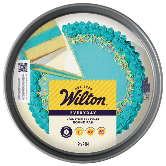 Wilton Everyday Non-Stick Bakeware Round Cake Pan, 9-Inch Layer Cake Pan, Packaging May Vary